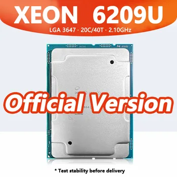 Процессор Xeon Gold 6209U 20 core 40 hread 2,10 ГГц 14 нм 27,5 МБ 125 Вт Слот DDR4 LGA3647 для серверной материнской платы C621 6209U CPU