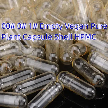 Размер 000 # 00 # 0 # 1 # 10000 шт. Пустая Веганская Капсула Shell Чистая Растительная Капсула Shell HPMC Отделена / Соединена для Упаковки капсул