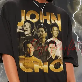 Ретро-футболка JOHN CHO - Винтажная футболка John Cho, Рубашка С длинным рукавом John Cho, Молодежная футболка John Cho, Детская футболка John Cho, Подарки Фанатам