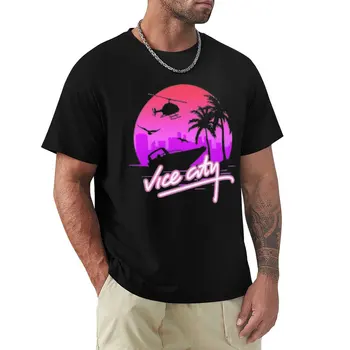 Ретро-футболка Vice City, футболки на заказ, создайте свою собственную симпатичную одежду, мужские футболки в упаковке