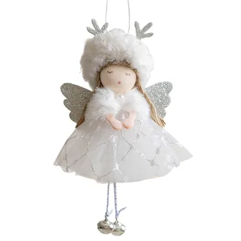 Рождественская елка, плюшевая кукла, украшение, фея, Лось, кукла-ангел, подвеска для подарка другу семьи, соседу.