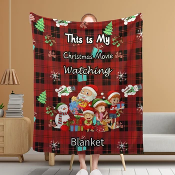Рождественский подарок, Мягкое теплое одеяло, удобное одеяло из фланели и Шерп-ворса, одеяло для дома, диван-кровать, путешествия