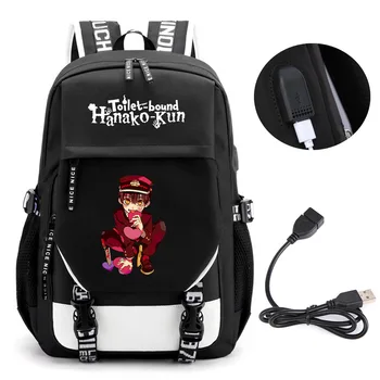 Рюкзак Ханако Кун в стиле аниме, школьные сумки для книг, Mochila, дорожная сумка с USB-портом, ноутбук, подарок для мальчиков и девочек