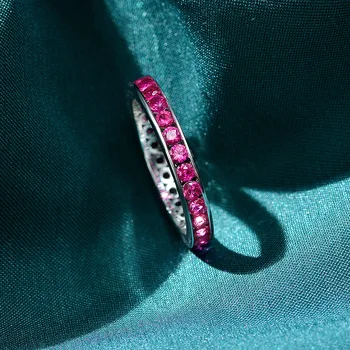 Рядное кольцо S925 Комплект кубического циркония Круглое 2,25 мм Женское кольцо Модные украшения