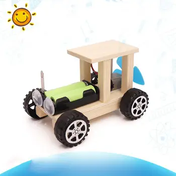 Сборка своими руками автомобиля с пневматическим приводом, автомобили с электроприводом, пропеллер, Научный эксперимент, детская развивающая игрушка