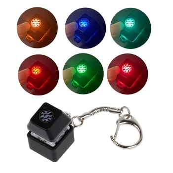 Светодиодная механическая клавиатура RGB с подсветкой брелка для ключей с подсветкой для клавишных переключателей Тестер Игрушка для снятия стресса