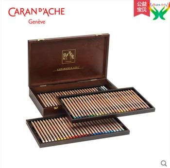 Серия Caran d'Ache 20/40/76 color Luminance Цветной меловой стержень, цветной карандаш, кисть, многоцветный высококачественный художественный костюм для художников