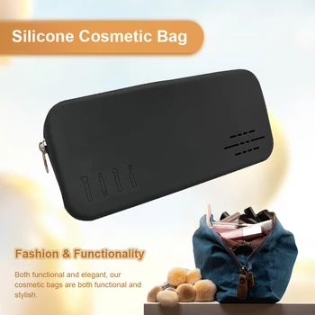 Силиконовая сумка для кистей для макияжа, портативный футляр для косметических кистей, водонепроницаемая сумка для хранения косметики для девочек