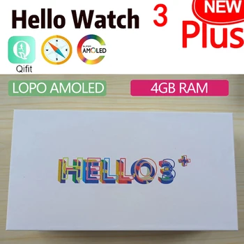 Смарт-часы Hello Watch поколения 3 Plus + с Amoled-экраном, 4 ГБ ПЗУ, локальным музыкальным альбомом, ультра умные часы для мужчин, наручные часы для фитнеса