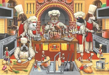 Собаки Кошки Animal chef Полная 5d Алмазная живопись своими руками Ювелирные изделия Вышивка крестом Полные наборы Мозаичная вышивка Украшение для дома Художественный подарок