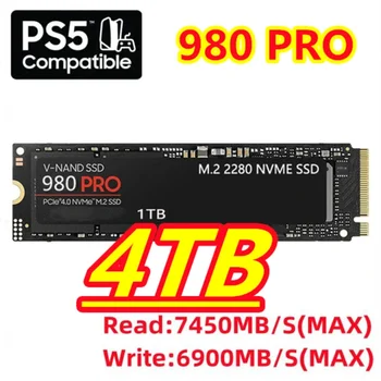 Совершенно Новый 980 Pro SSD 1 ТБ 2 ТБ 4 ТБ NVMe PCIe 4.0 M.2 2280 7450 МБ/с. Внутренний SSD-Накопитель для PS5 PlayStation5 Ноутбук Игровой ПК