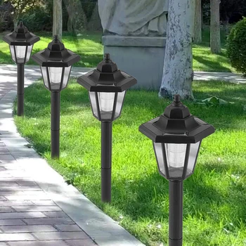 Солнечные небольшие фонари для дорожки, водонепроницаемая наружная лампа для ландшафтного сада, двора /патио, освещения подъездной дорожки, светодиодного заземления