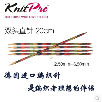 Спицы Knit Pro Symfonie с двойным заострением, уплотненная ламинированная береза, острые кончики и гладкая поверхность. 2,5-8,0 мм (упаковка из 5 штук)