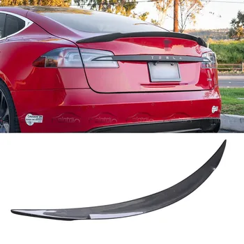 Спойлер заднего багажника из настоящего углеродного волокна для Tesla Model S 2014-2019