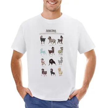 Стандартная футболка Michael Sheep breed для мальчиков с животным принтом, топы больших размеров, летний топ, мужские забавные футболки