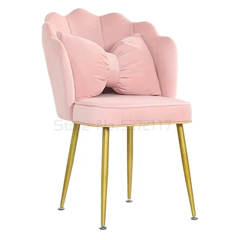 Стул для макияжа, стол, роскошный обеденный стул со спинкой принцессы, переносной стул для маникюра, стол для ногтей, стулья для маникюрного салона, милая розовая мебель