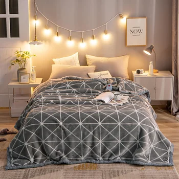 Супер роскошное мягкое теплое утяжеленное одеяло, двухслойное норковое одеяло Raschel для двуспальной кровати, зимнее постельное белье, толстое одеяло