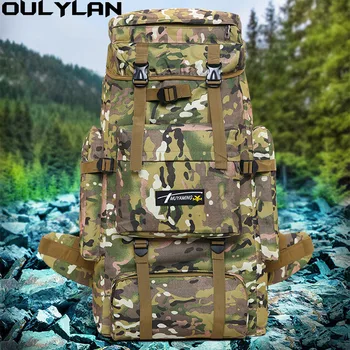 Тактический рюкзак Oulylan Для мужчин и женщин, рюкзак для путешествий сверхбольшой емкости, Походная сумка для кемпинга, военный камуфляжный рюкзак