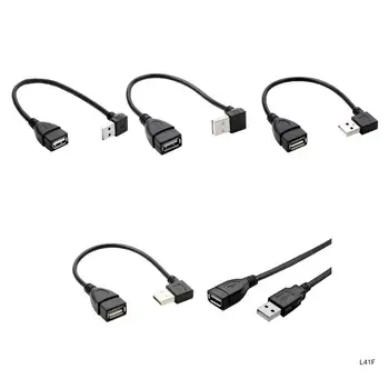 угловой кабель USB2.0 длиной 30 см для подключения мужчин и женщин к цифровым устройствам, USB-адаптеры WiFi