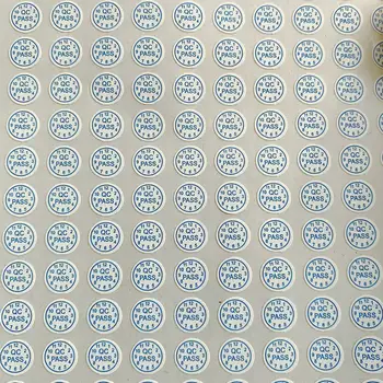 Универсальная круглая наклейка 8 мм 1000шт Гарантия QC Наклейка с разрушающей печатью Fraigle Наклейка с датой синий с номером отслеживания