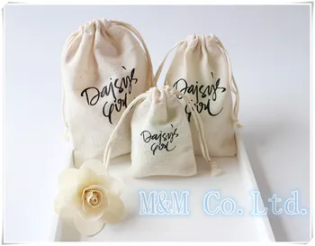 Упаковка ювелирных изделий с логотипом, изготовленная на заказ, Хлопковая сумка на шнурке, эко-сумка Canva bag