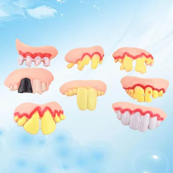 Уродливые зубы на Хэллоуин, вставные гнилые зубы, забавные дурацкие модели зубных протезов, шутливые трюки с поддельными зубами, игрушки для розыгрышей