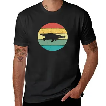 Утконос Ретро Винтажная футболка на заказ футболка одежда хиппи Футболка короткие мужские графические футболки большого и высокого роста