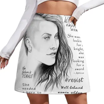 Феминистский настенный художественный плакат с цитатами и выражениями Мини-юбка new in dresses Летняя юбка