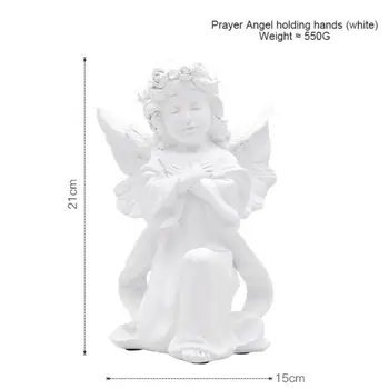 Фигурка ангела из смолы, прочные сложные детали, уникальный дизайн, Универсальное использование Высококачественной смолы скульптуры ангела, успокаивающее
