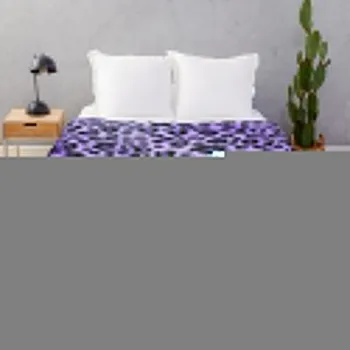 Фиолетовое покрывало с леопардовым принтом, покрывало для дивана на заказ, роскошные одеяла