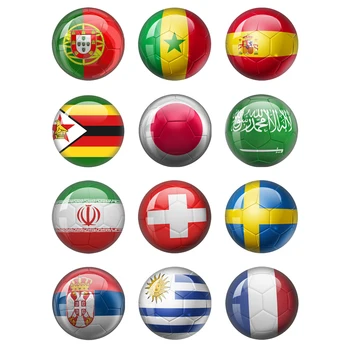 Флаги стран, Демонстрация футбольного круглого Стеклянного Кабошона с плоской спинкой, Поделки ручной работы, Ювелирные изделия