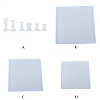 Форма для шахматной доски Шахматная доска Силиконовая форма Форма для литья шахматной доски