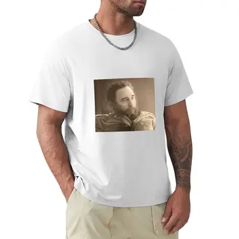 Футболка Fidel in Thought винтажная футболка плюс размер топы индивидуальные футболки мужские футболки повседневные стильные