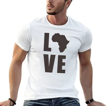 Футболка Love Africa, блузки, топы, белые футболки для мальчиков, мужские футболки с графическим рисунком, большие и высокие
