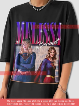 Футболка Melissa Benoist в подарок, футболка Homage, ретро-футболка из фильма, подарочная бутлеговая толстовка для фанатов SG262