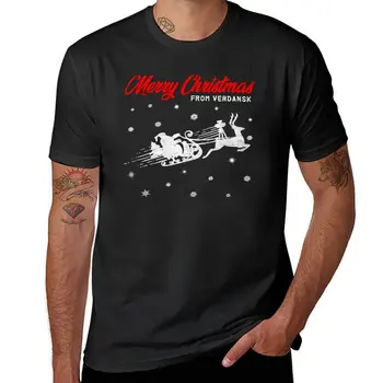 Футболка Merry Christmas От Verdansk, черная футболка, спортивная рубашка, милые топы, мужская одежда