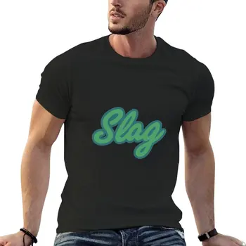 Футболка SLAG, спортивная рубашка, футболка оверсайз, мужская футболка