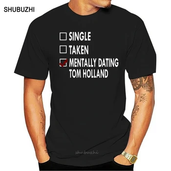 Футболка Tom Holland, футболка Dating Tom Holland, базовая футболка с короткими рукавами, мужская футболка большого размера из 100% хлопка, потрясающая футболка