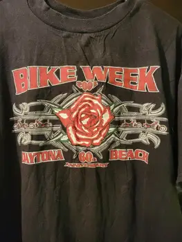 Футболка Vintage Bike Week XLarge 2001 60th Anniversary Daytona Beach FL Jerzees