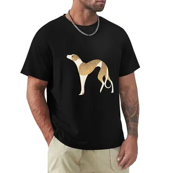 Футболка с геометрическими собаками-уиппетами, быстросохнущая футболка для мальчика, мужская футболка