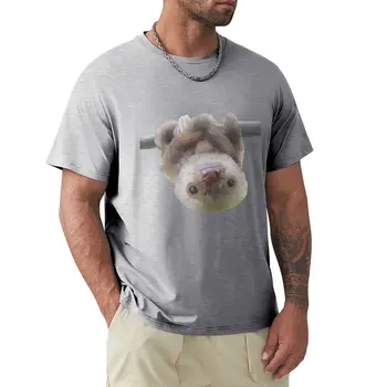футболка с ленивцем на виноградной лозе funnys, летний топ, Футболки для мужчин, хлопок
