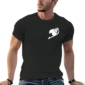 Футболка с логотипом Fairy Tail (белая), футболки для тяжеловесов, мужская футболка для тренировок