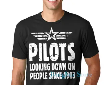 Футболка с пилотом, Подарок для пилота, футболка, Забавная футболка с Авиатором, хлопковая повседневная Мужская футболка, Женские футболки, топы
