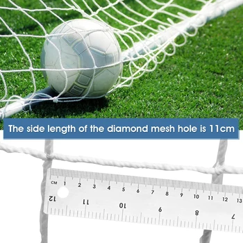 Футбольная сетка, спортивная замена, сетка для футбольных ворот, полипропиленовое волокно, 3 размера, 3-угольная форма для тренировок на спортивных матчах.