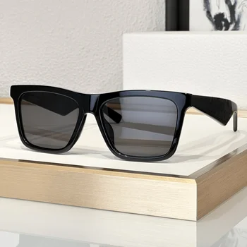 Черные вечерние ацетатные солнцезащитные очки в стиле ретро Для женщин, мужские Брендовые Дизайнерские Футуристические Квадратные Странные Женские солнцезащитные очки