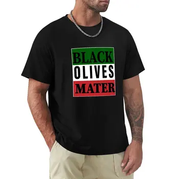 Черные оливки Имеют значение, Флаг Италии Прямо на пицце С цитатой, Итальянская забавная футболка, топы, мужская футболка оверсайз