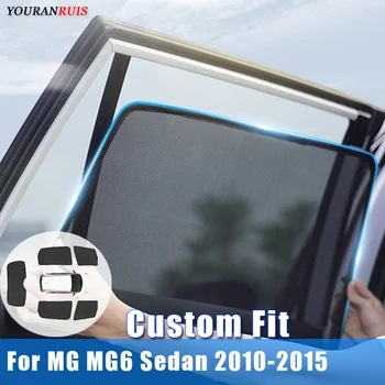 Черный автомобильный солнцезащитный козырек, шторка для автомобиля, козырек для защиты от ультрафиолета, для детей на улице для MG MG6 Седан 2010-2015