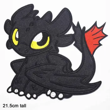 Черный дракон Беззубик Ночная фурия Железная нашивка на вышитую одежду Для наклеек на одежду Аксессуары для одежды