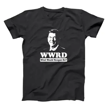 Что бы сделал Рональд Рейган Забавная республиканская черная базовая мужская футболка