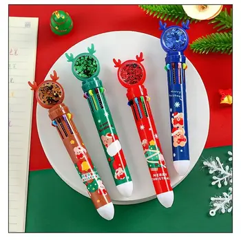 Шариковые ручки 10 цветов в одном для рождественского подарка детям